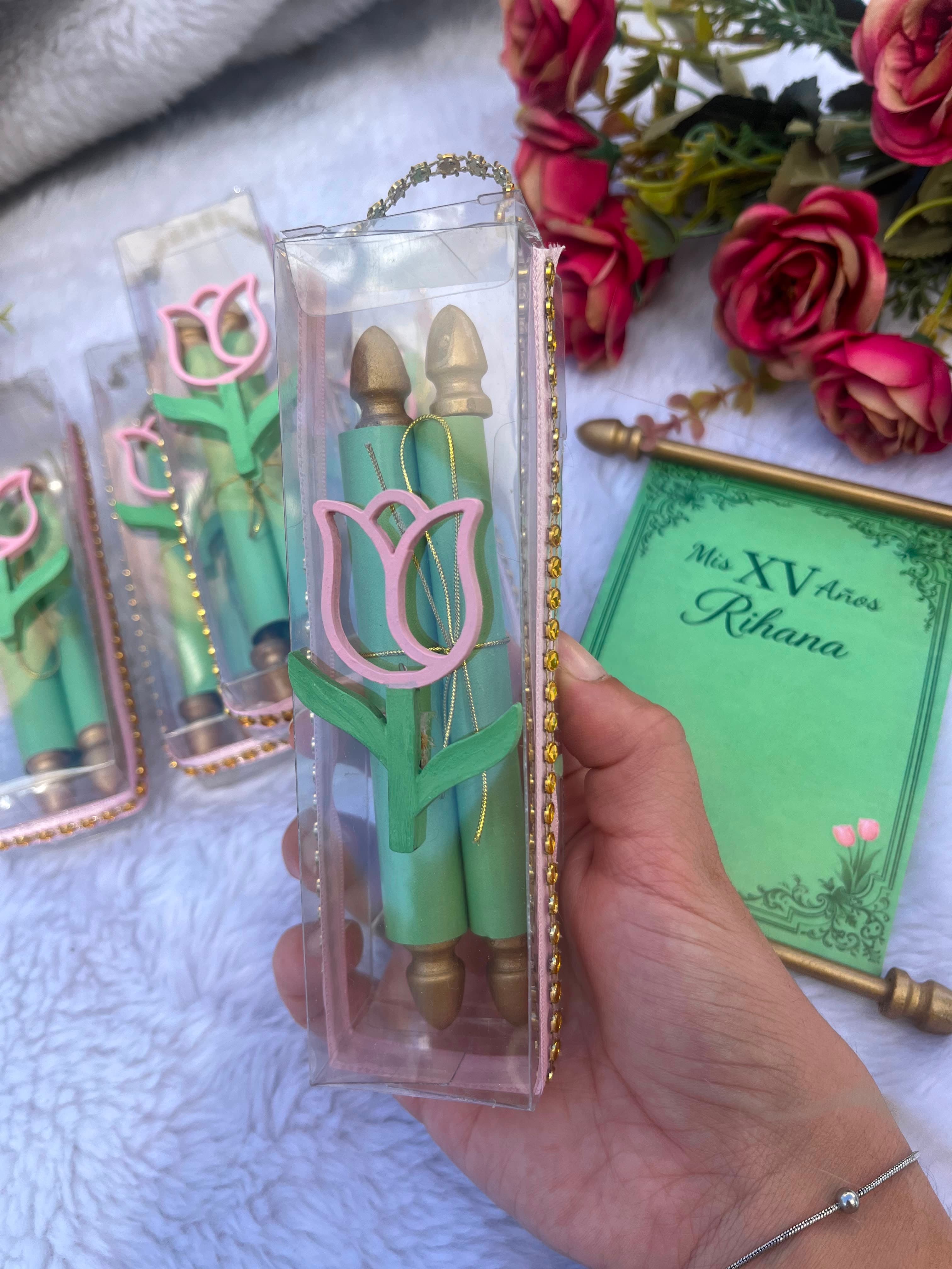 Pergaminos Princesa y el Sapo, diseño de Flora Eventos Florales