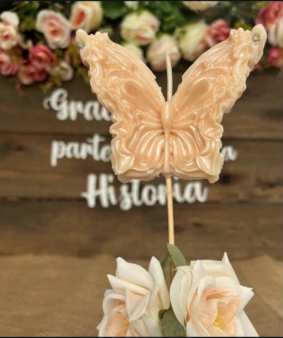 Velas Mariposas, diseño de Flora Eventos Florales